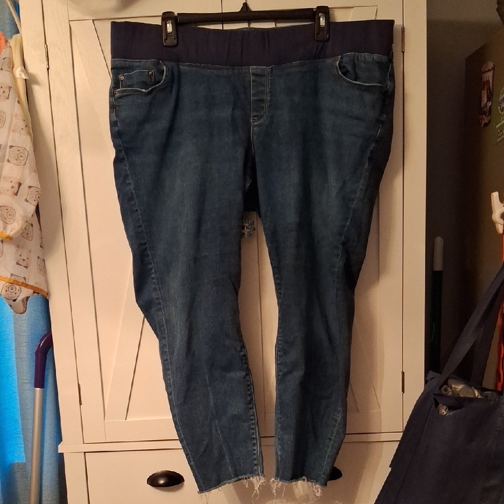 ASOS Maternity Blue Ankle Cropped Jeans
